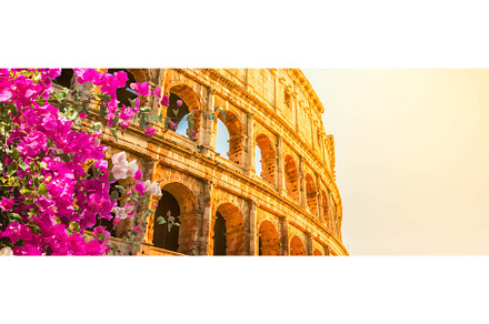 Colosseum at sunset in Rome, Italy, an Architecture Photo by Neirfy