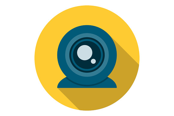 Web Camera Icon Flat