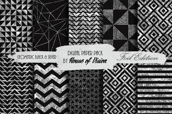 Geometric Blk and Silver Pack preview 4