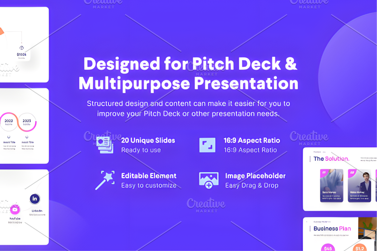 Start-Up Pitch Deck Presentation, a Marketing Template by Ink Gallery (Photo 2 of 3)