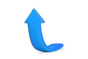 3d Upward Arrow Symbolizing Growth, a Finance Illustration by ModVector