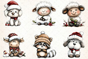 Whimsical Christmas Clipart Bundle, an Illustration by DreamCafeArt (Thumbnail 8 of 8)