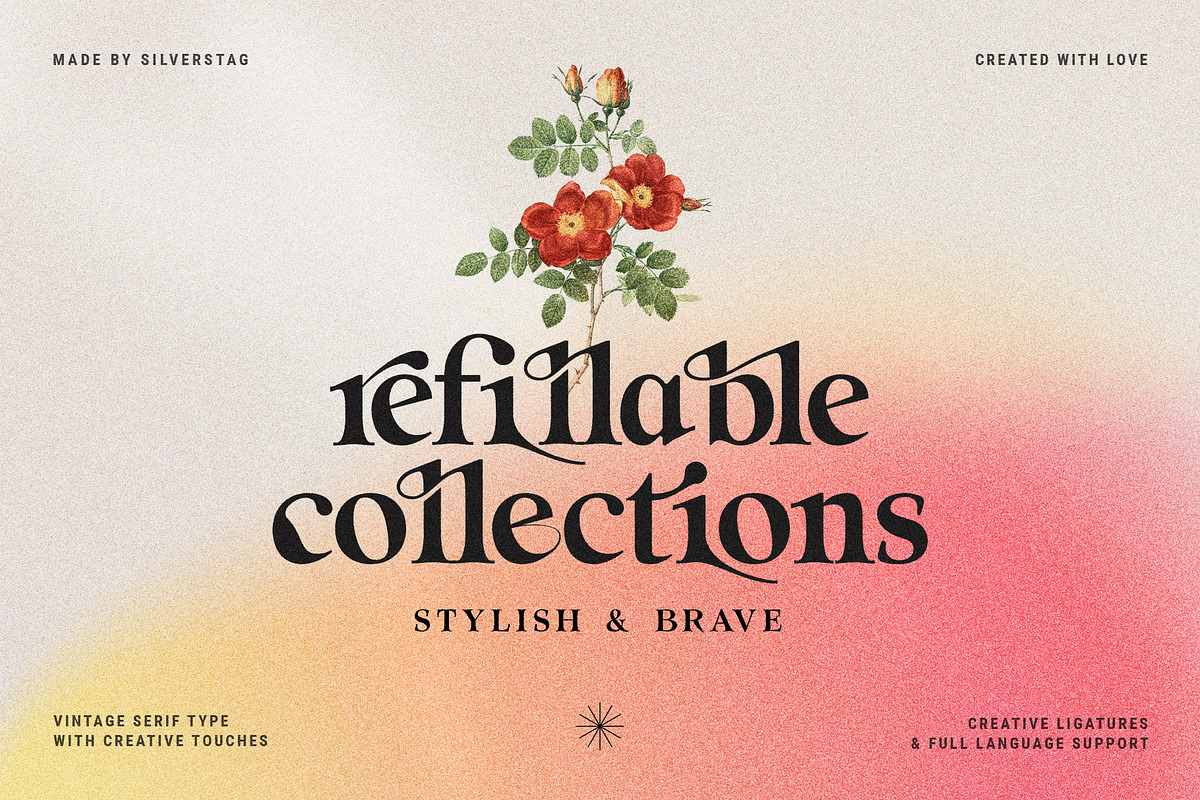 Eighties Nostalgia - Ligature Serif, a Serif Font by SilverStag Type Foundry (Photo 4 of 20)