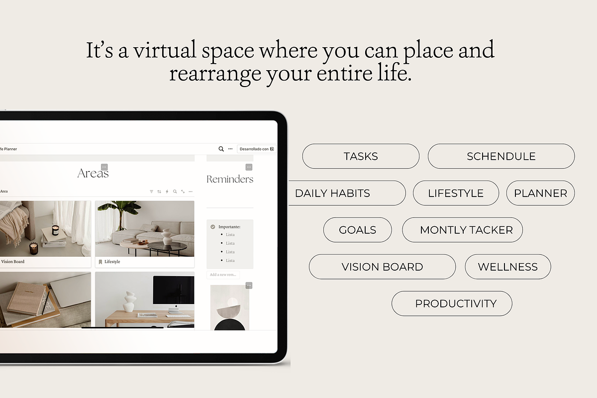 Notion Minimalist Planner, a Presentation Template by Maga Studio (Photo 2 of 3)