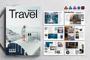 Travel Magazine Template, a Magazine Template by DesignCrest (Thumbnail 1 of 13)