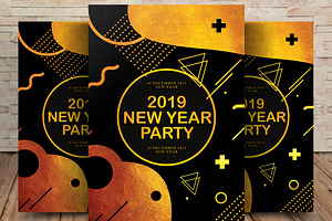 2019 New Year Party Flyer, a Flyer Template by graphicforest