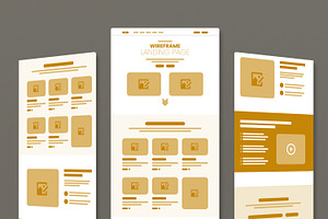 Modern Wireframe Landing Page Design, a Wireframe Template by MightyDesign