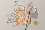 Retro Flower - Patterns & Clipart, a Pattern Graphic by Inna Moreva (Thumbnail 9 of 12)