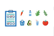 Health Lifestyle Illustrations Set, a Sport Illustration by studiogstock (Thumbnail 2 of 3)