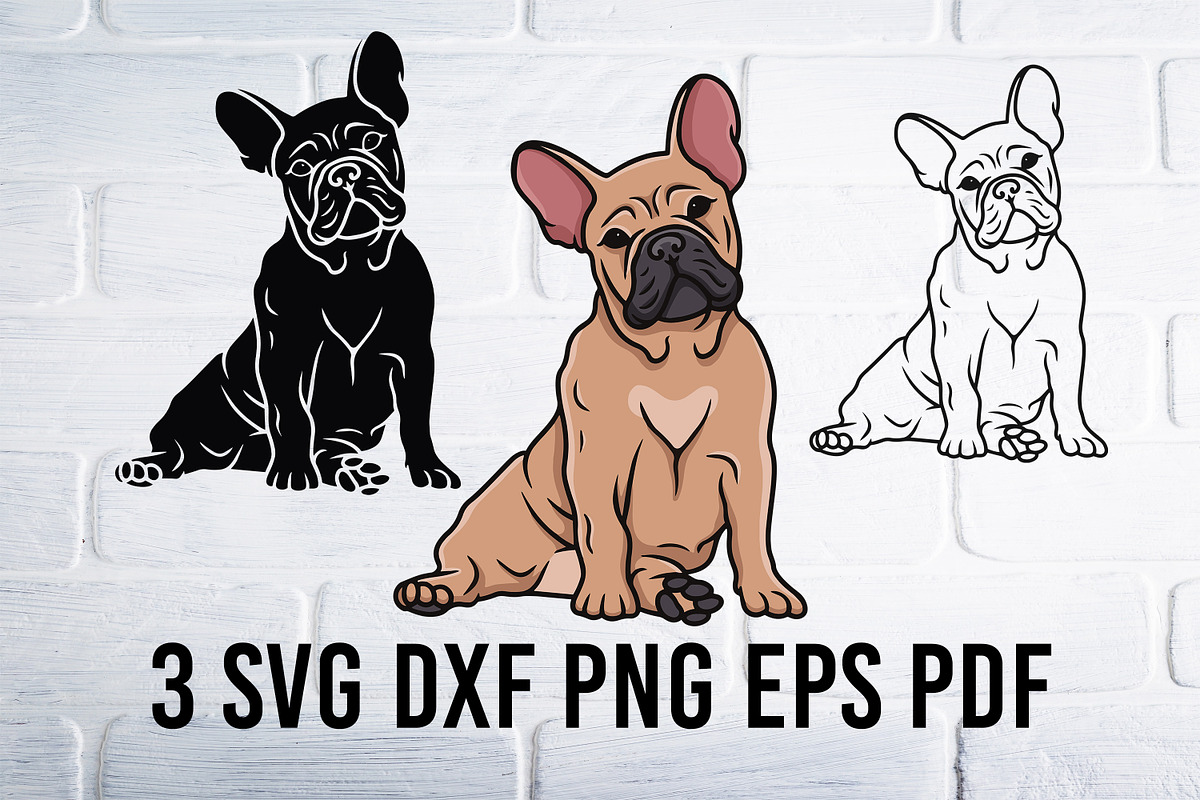 Bulldog Svg, French Bulldog svg, Dog, an Animal Illustration by Bila Vorona (Photo 1 of 3)