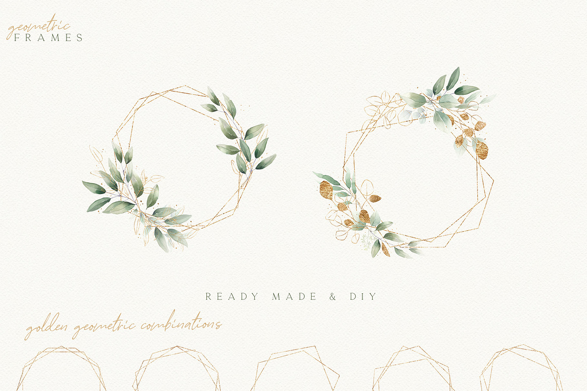 watercolour luxury foliage gold leaf, a Texture Illustration by January Bloom (Photo 8 of 14)