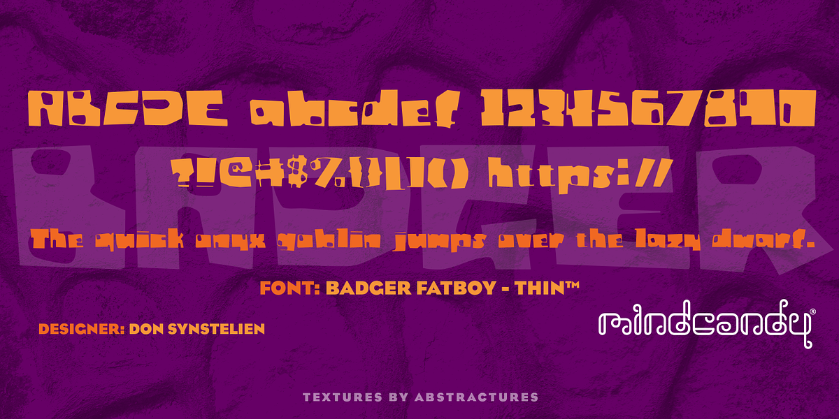 Badger Fatboy™, a Handwritten Font by MINDCANDY (Photo 4 of 4)