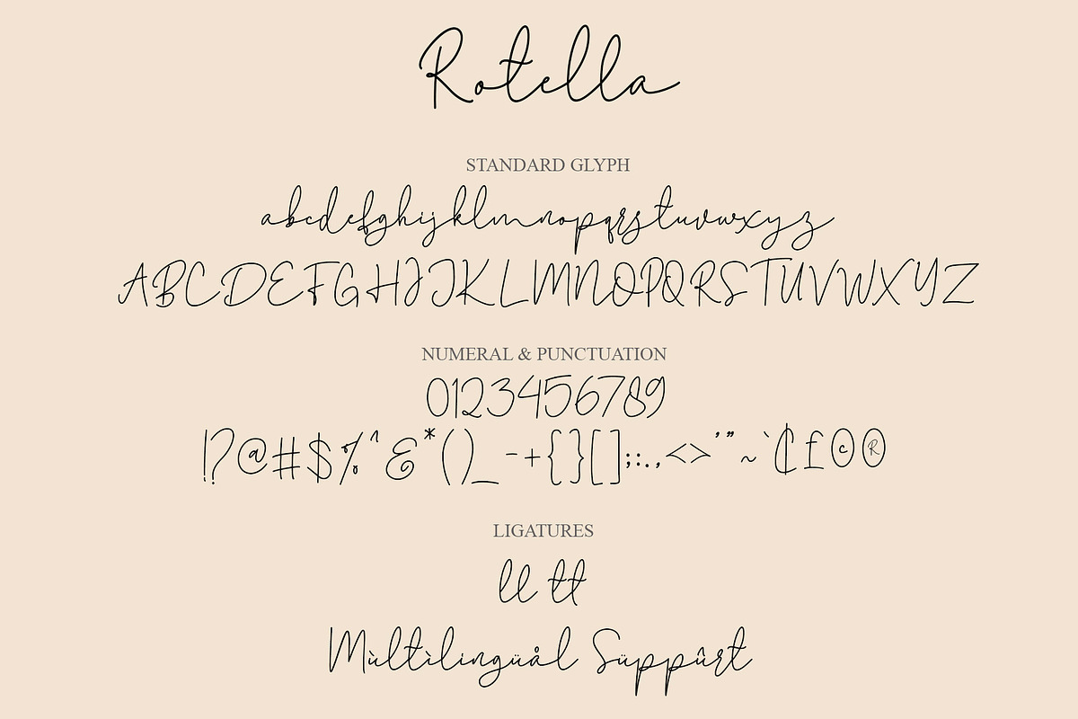 Rotella Monoline Handwritten Font, a Handwritten Font by Yuby Creative (Photo 9 of 9)