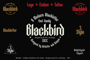 Blackbird - Blackletter Font Family