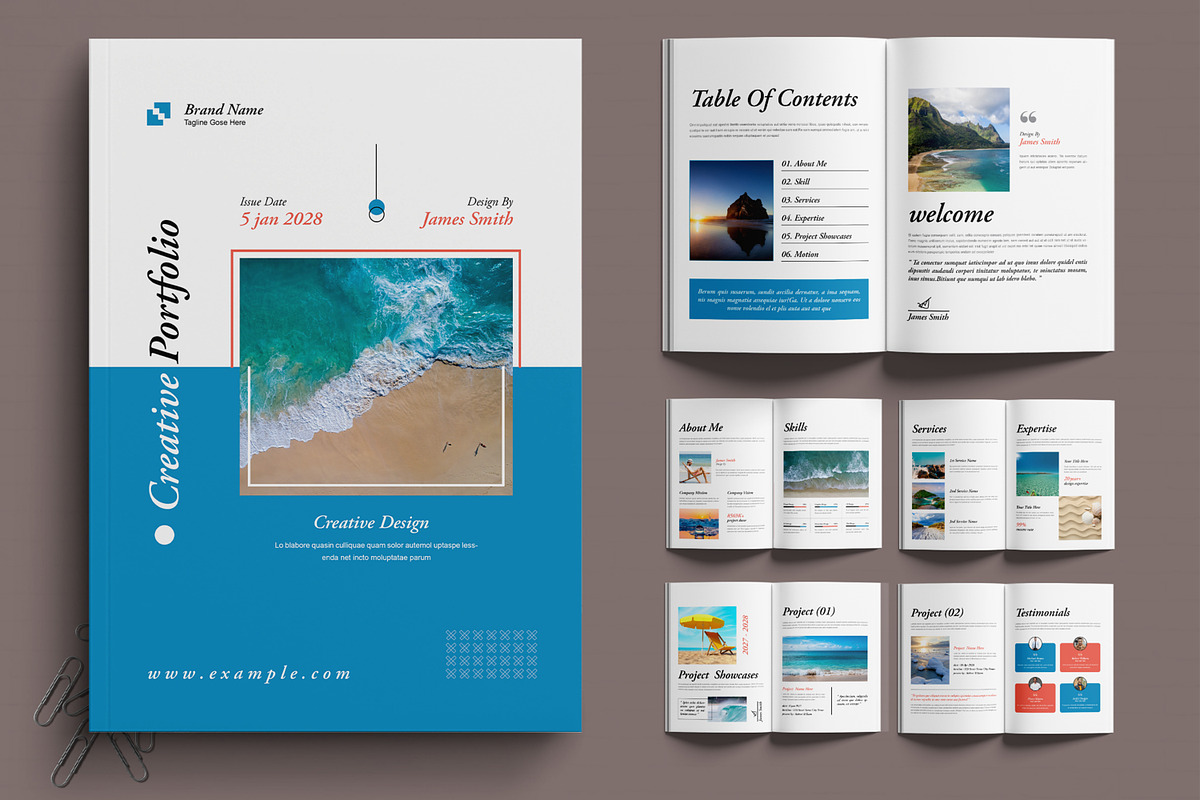 Creative Portfolio Design Layout, a Brochure Template by MightyDesign (Photo 6 of 6)