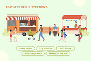 Street Food Festival Illustration, an Object Graphic by 35lab (Thumbnail 3 of 9)