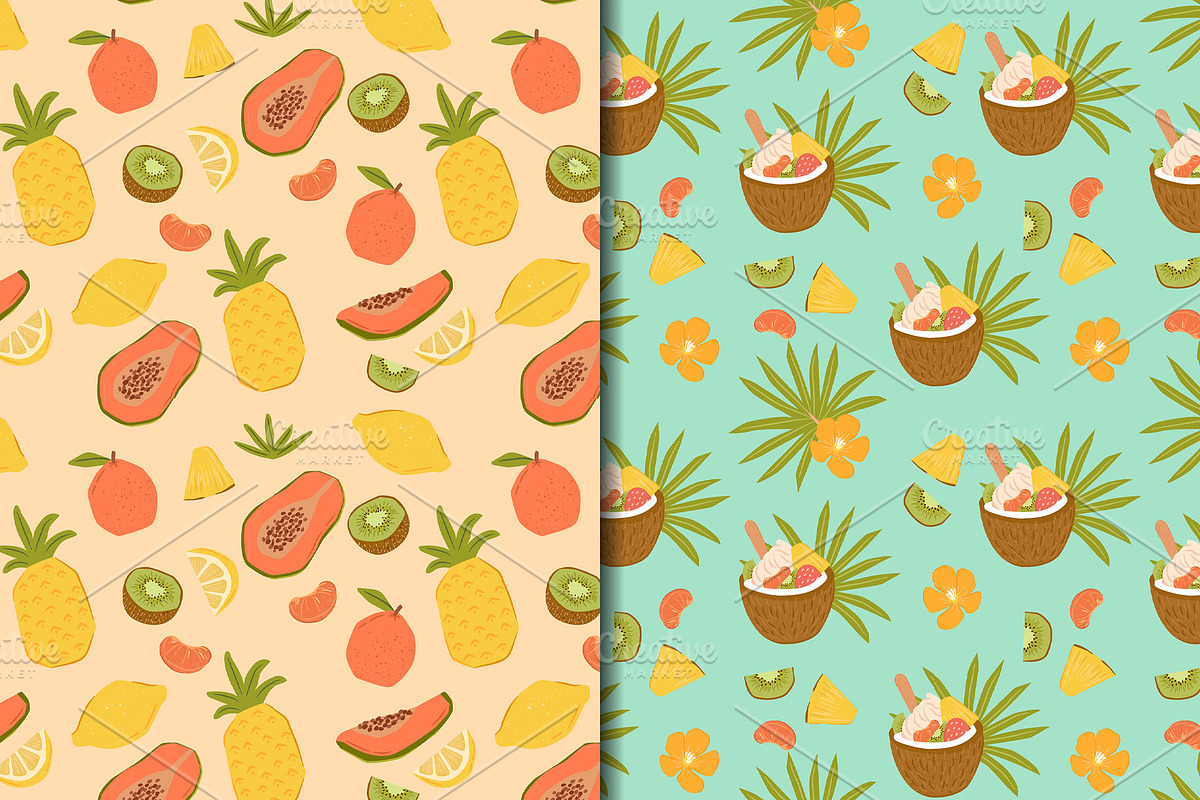 Tropical Summer Pool & Beach Pattern, a Pattern Graphic by CreativeChristiana (Photo 11 of 11)