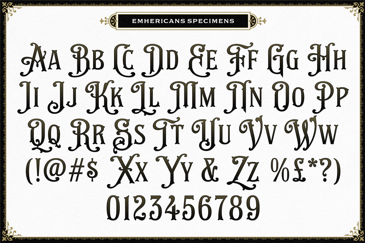 NS Emhericans + Extras, a Serif Font by Novisouldado (Photo 2 of 14)