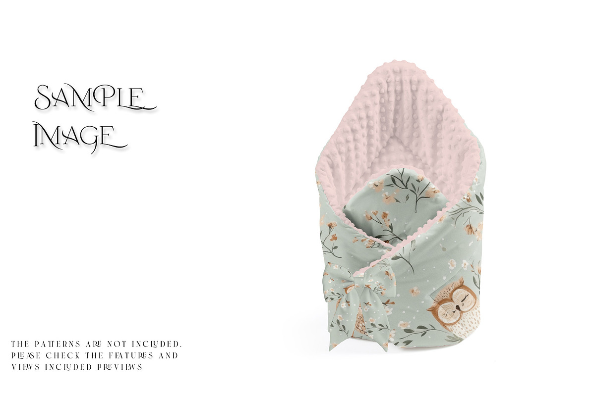 Swaddle Wrap Blankets Minky & Muslin, a Mockup by mock-ups (Photo 15 of 31)