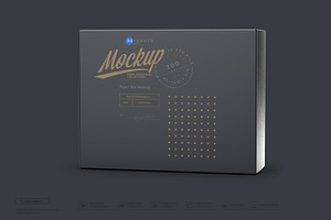 Black Cardboard Box Mockup