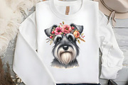 Watercolor Dog with Flower Crowns, an Animal Illustration by DreamCafeArt (Thumbnail 4 of 5)