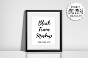 Black Frame Mockup - PSD AI PNG JPEG, a Print Template by Minty Fresh Graphics (Thumbnail 1 of 4)