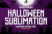 Halloween Sublimation - Vintage Font, a Sans Serif Font by Pian45 Studio (Thumbnail 1 of 12)