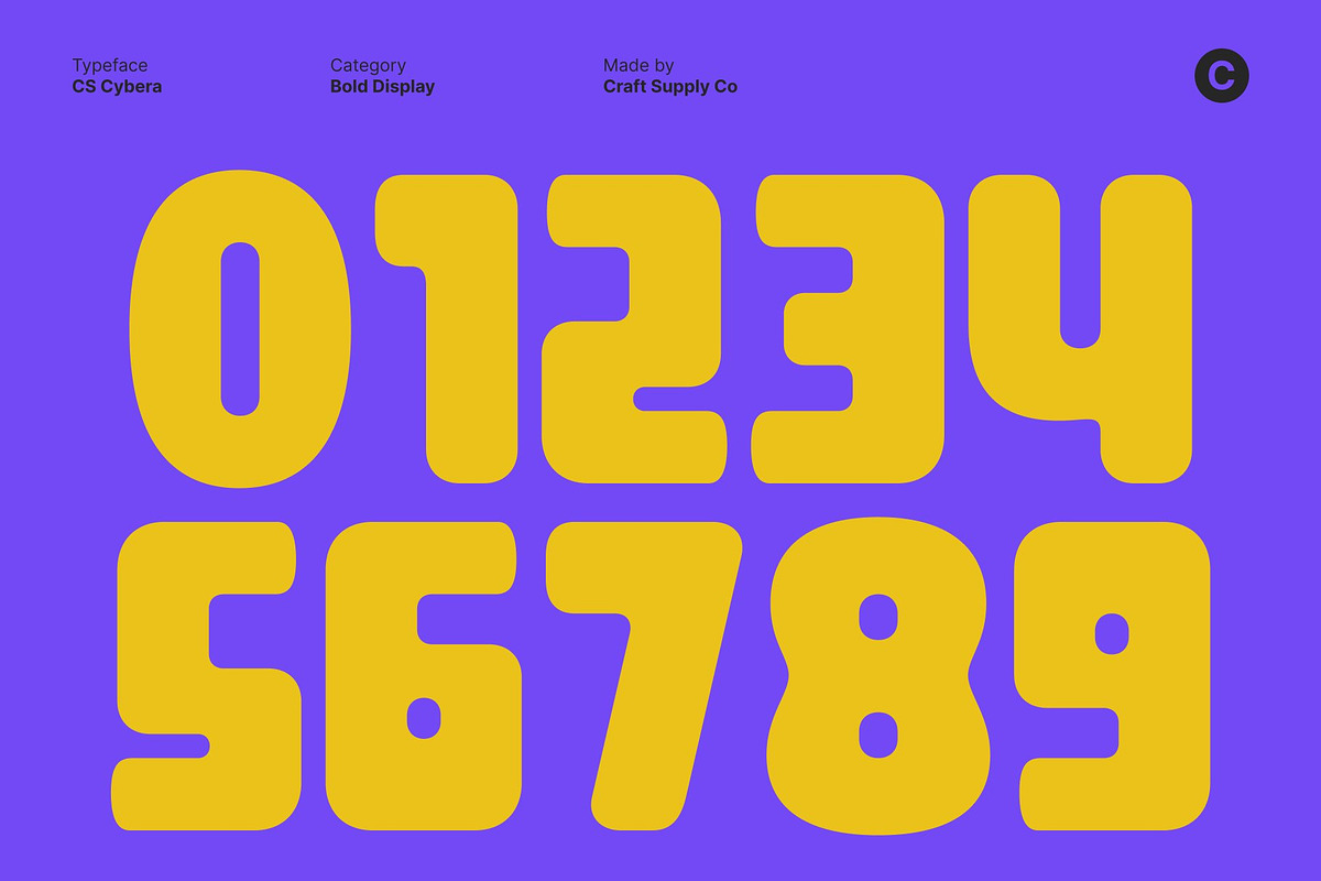 CS Cybera – Bold Display Font, a Sans Serif Font by Craft Supply Co. (Photo 5 of 8)