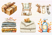 Neutral Autumn Laundry Clipart, an Illustration by CreationArt (Thumbnail 2 of 5)