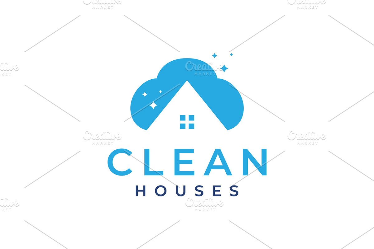 house clean roof services logo, a Branding & Logo Template by devastd