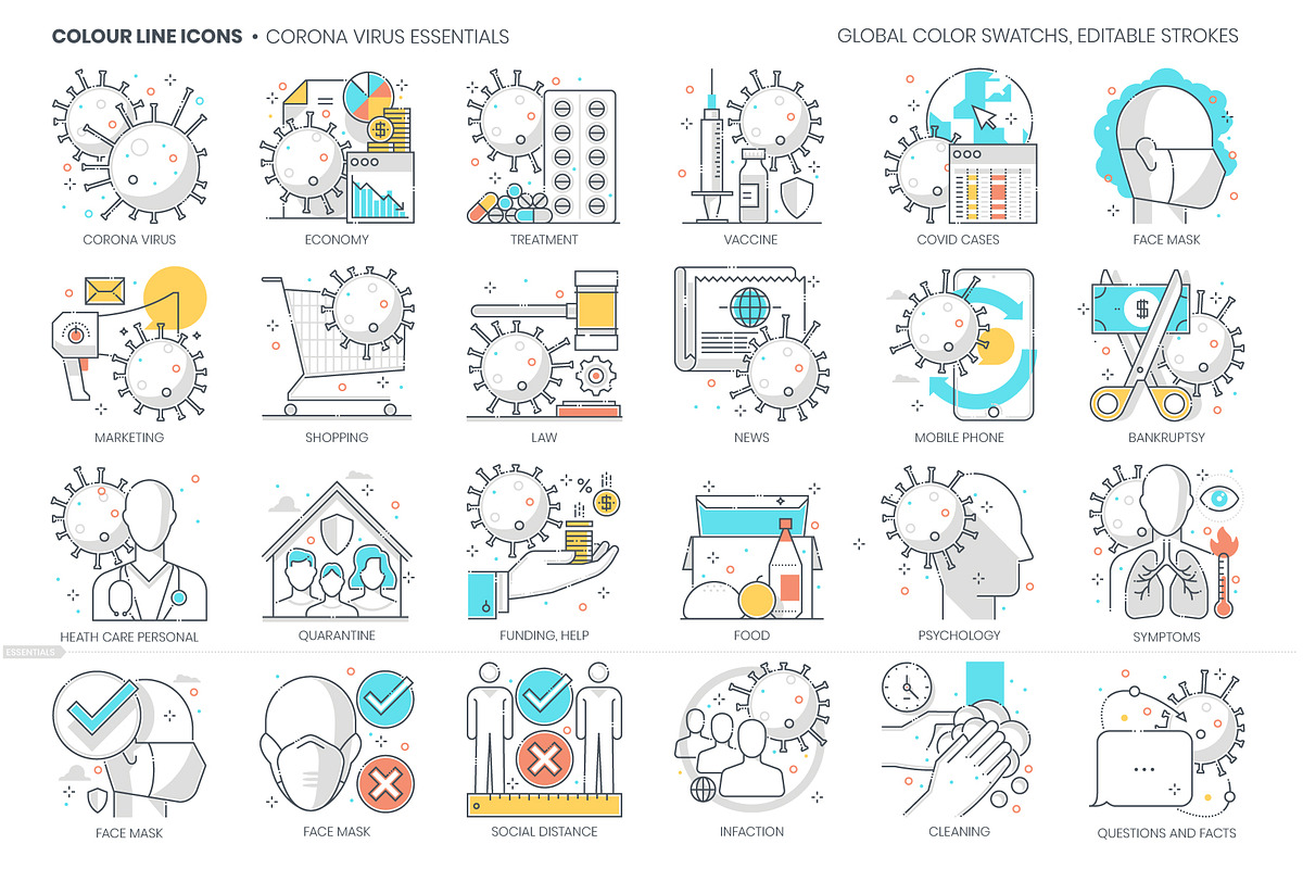 Color line icons, an Outline Icon by Howcolour (Photo 12 of 32)