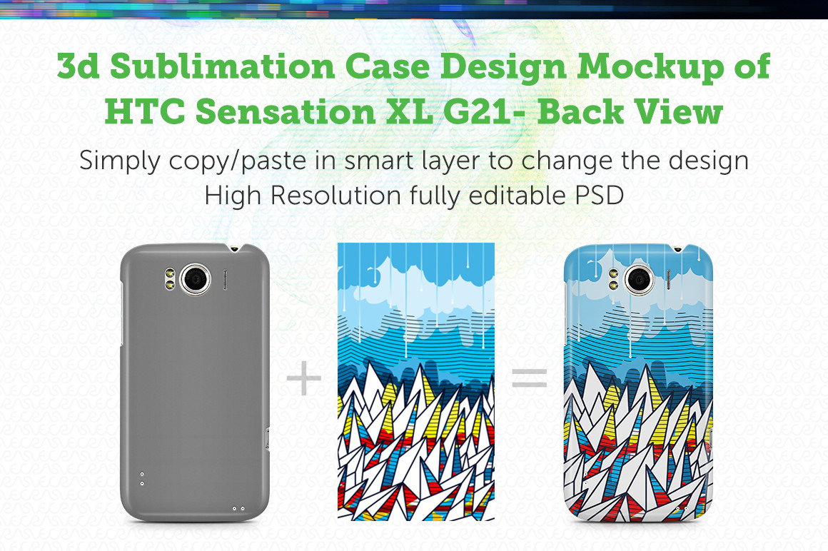Htc Sensation Xl G21 3D Case Mockup by Vecras  Creative Market