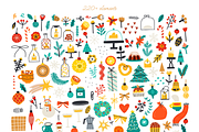 HELLO CHRISTMAS: clipart & lettering, an Illustration by Elliko shop (Thumbnail 2 of 11)