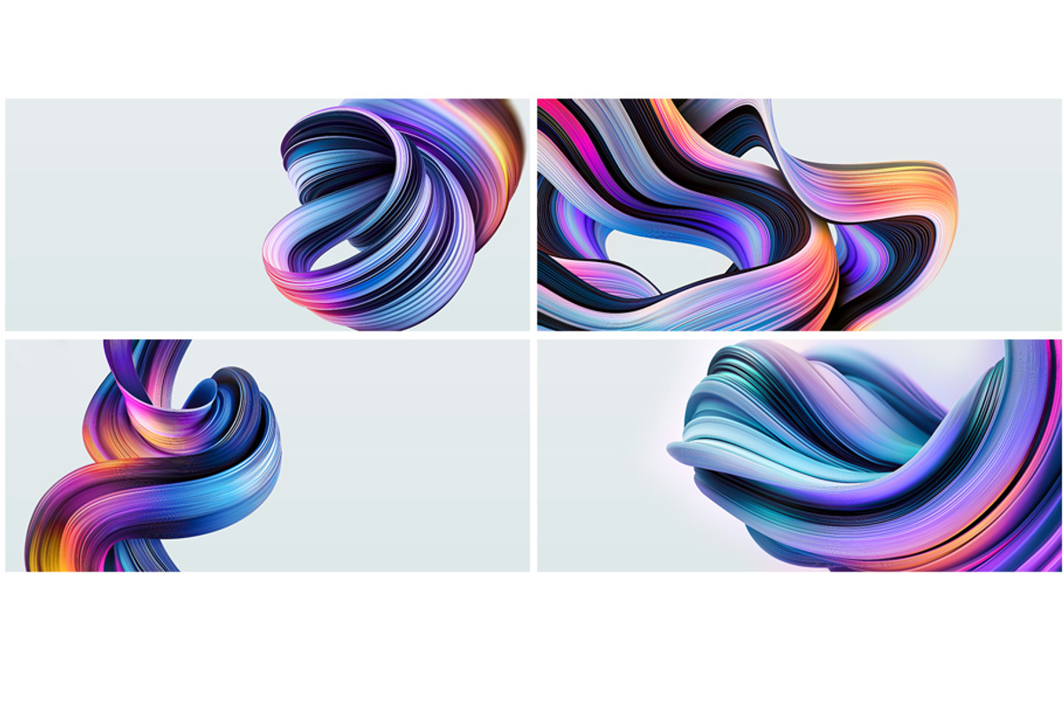 Bright Ribbon Backgrounds, a Wallpaper Graphic by BazziBa♥ (Photo 2 of 2)