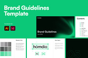 Homdio - Brand Guidelines Template, a Branding & Logo Template by Hamdi Designs (Thumbnail 1 of 9)