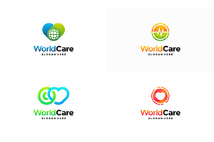 Global Care Logo Designs Vector