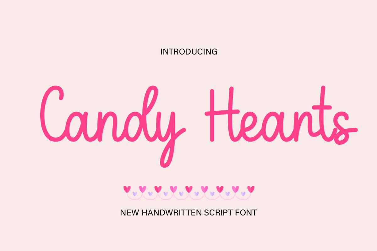 Candy Hearts, a Script Font by DN Creative (Photo 1 of 6)