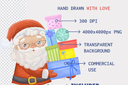 Cute Santa PNG Set, an Illustration by LikaYu (Thumbnail 2 of 5)