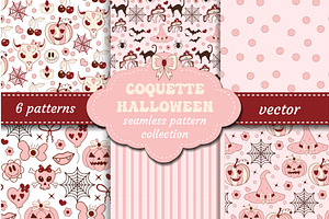 Coquette halloween seamless patterns, a Texture Illustration by Lucia Fox