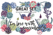 Succulent bundle!, a Decorative Illustration by kizi (Thumbnail 2 of 7)
