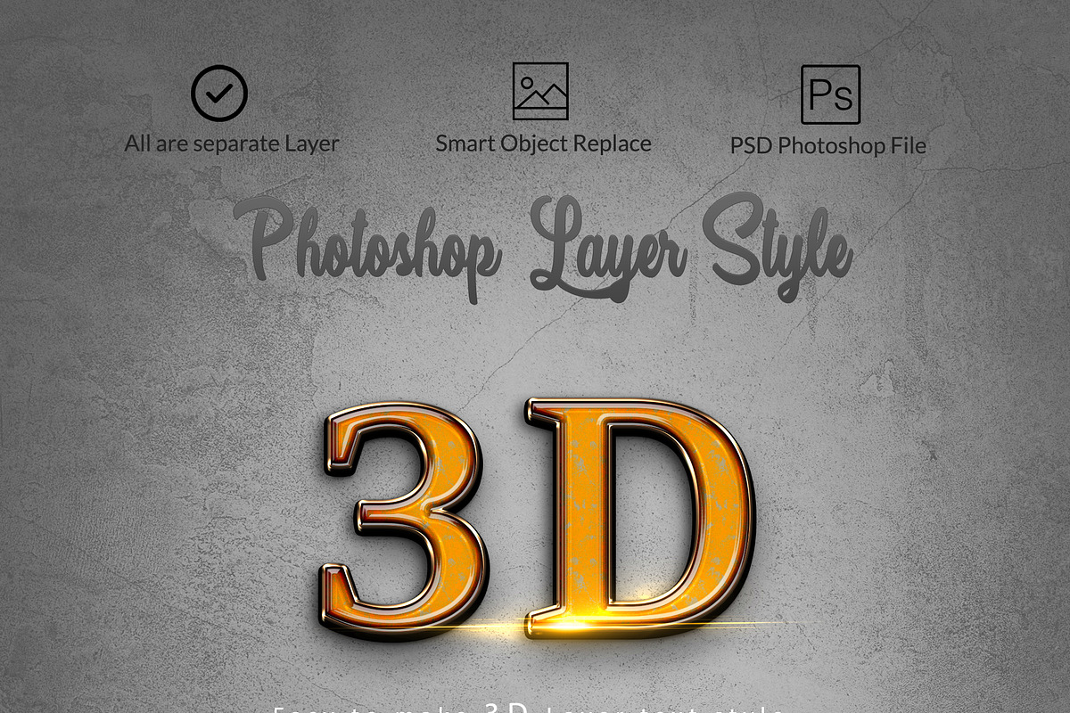 3D Bundle Photoshop Layer Style, a Layer Style Add-On by MRI STUDIO (Photo 11 of 19)
