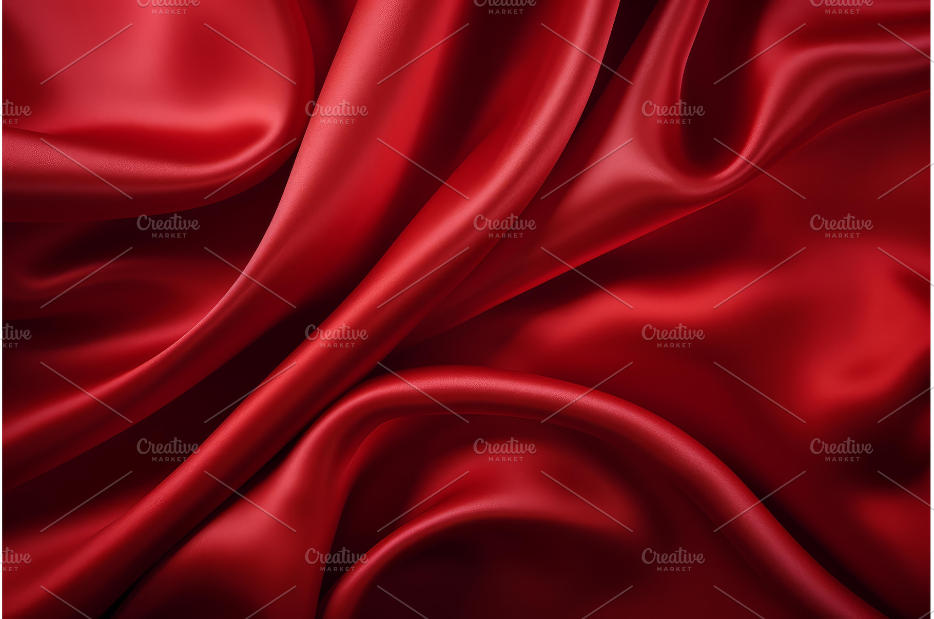 Vibrant Red silk background, an Abstract Photo by Ylivdesign