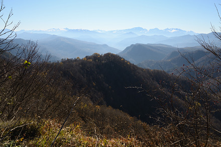 Landscape with mountain range
