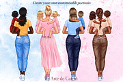 Best Mom Clipart, Mom with babies, a Person Illustration by ArtedeCatrin (Thumbnail 4 of 10)
