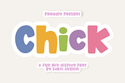 Chick - Fun Mix Display Font, a Handwritten Font by SaktiAvellin (Thumbnail 1 of 8)