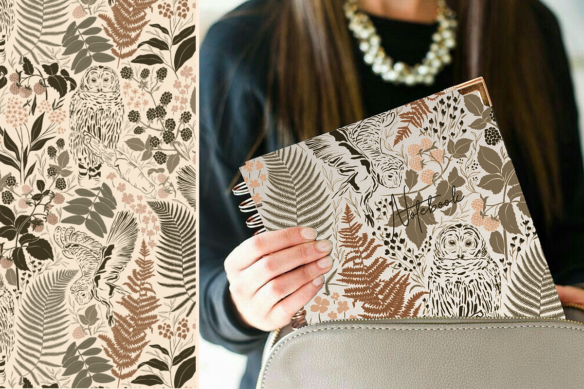 Magical forest seamless patterns, a Pattern Graphic by Alena Zaytseva (Photo 2 of 9)