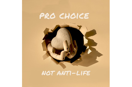 Text Pro Choice not Anti-Life, a Technology Photo by tilialucida