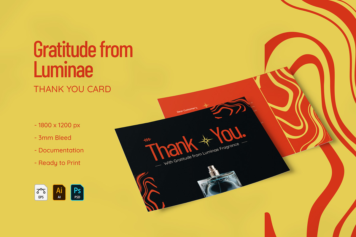 Gratitude Luminae - Thank You Card, a Card Template by VUNIRA (Photo 1 of 3)