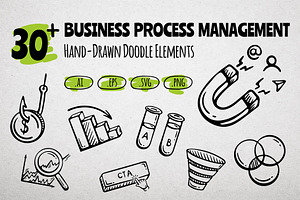 Business Process Management Icon Set, an Object Graphic by Design by Irihaha
