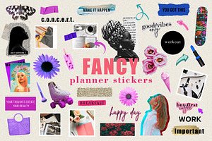 Fancy Collage Stickers for Planner